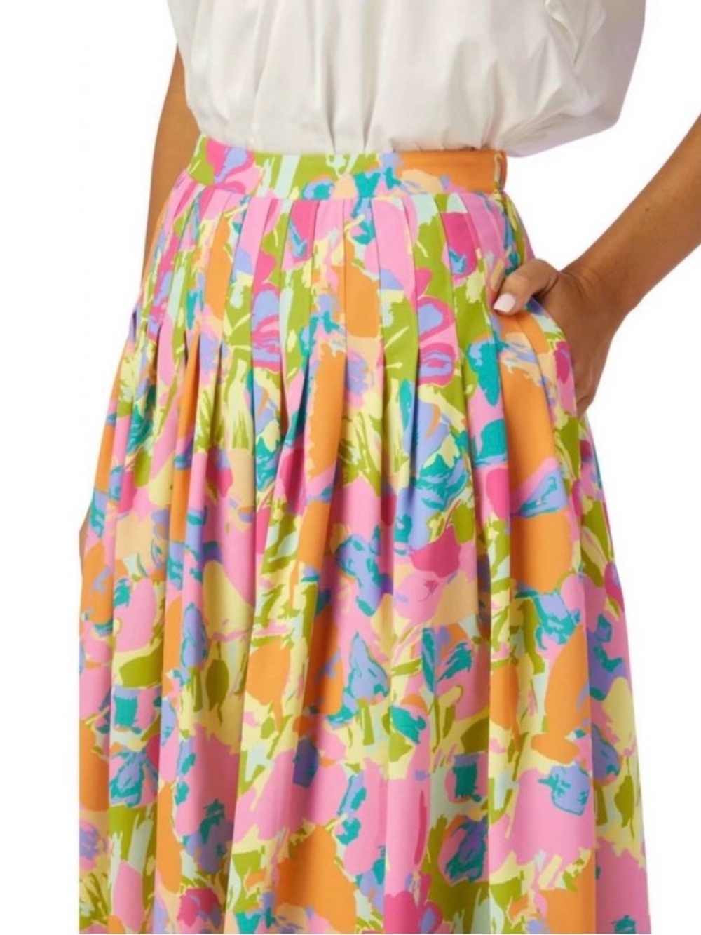 Crosby by Mollie Burch NWT Mallie Midi Skirt in Floral Haze, Size XXL - Picture 2 of 11